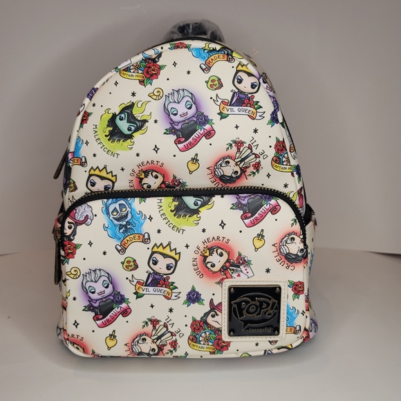 Loungefly Funko Pop Disney Villains Tattoo Mini Backpack - Picture 1 of 6
